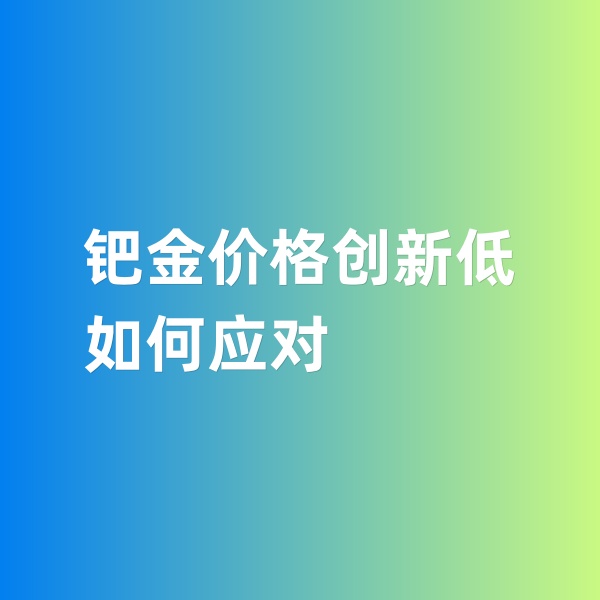 鈀碳回收，鈀金價(jià)格創(chuàng)新低，如何應(yīng)對(duì)